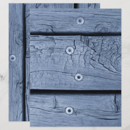 Papel Scrapbook Tábuas de Madeira Fumaçada Azul