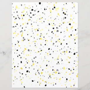 Papel Scrapbook Tiny Terrazzo, Cinza Amarelo Moder