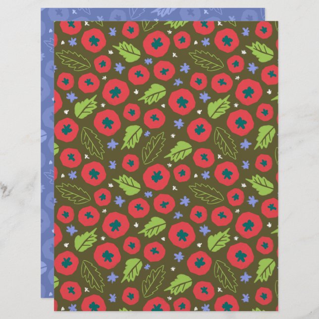 Papel Scrapbook Tomato (Frente/Verso)