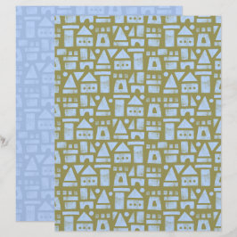 Papel Scrapbook Verde Castelo de Areia