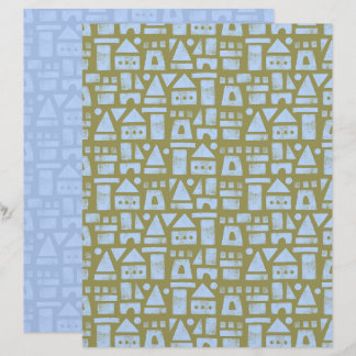 Papel Scrapbook Verde Castelo de Areia