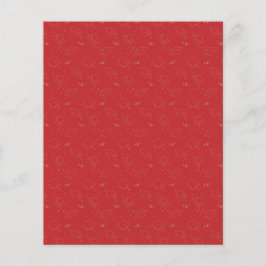 Papel Scrapbook Vermelho e Dourado