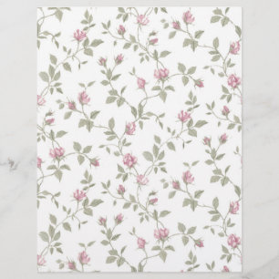 Papel Scrapbook Vintage Rosebud Arts & Artesanato