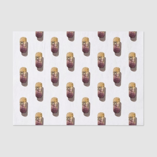 Papel seda con acuarela de corcho de vino (Frente )