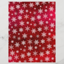 Papel Snowflake em relevo - Vermelho