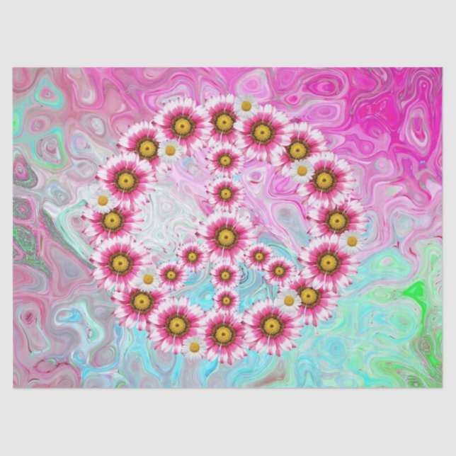 Papel tecelular das flores da paz (Frente )