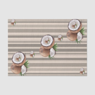 Papel Tecido Almond Brown Stripe
