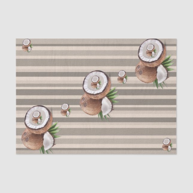 Papel Tecido Almond Brown Stripe (Frente )