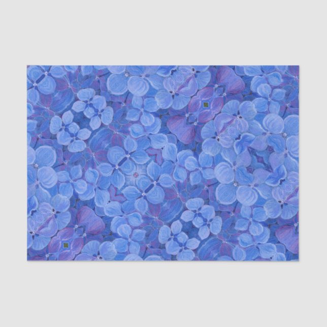 Papel Tecido Azul Hydrangea (Frente )