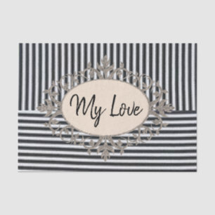 Papel Tecido - Black Stripes de Praia