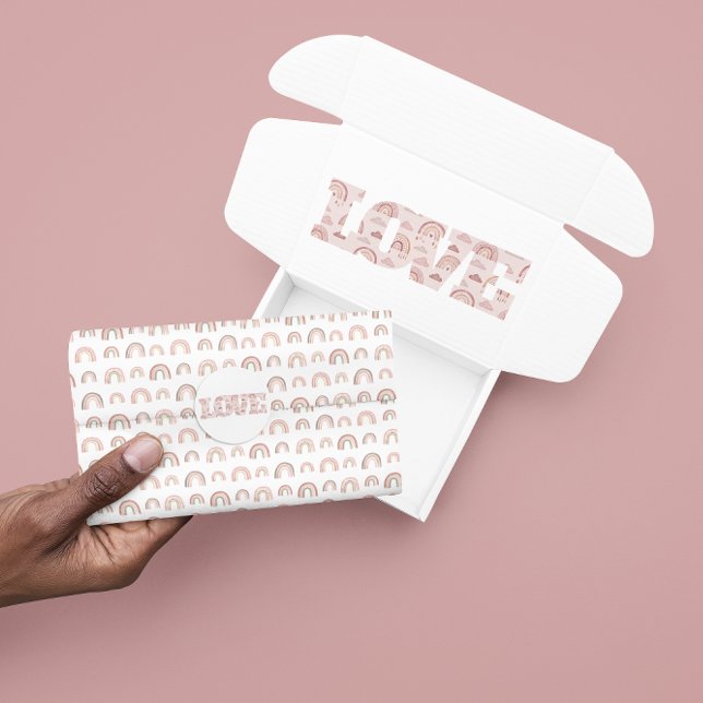 Papel Tecido Boho Arco-Íris (Celebrate someone special with this boho rainbow tissue paper! )