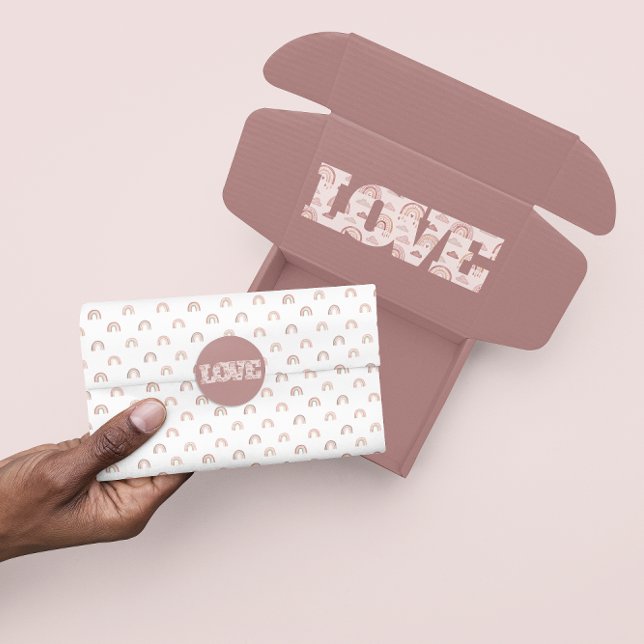 Papel Tecido Boho Arco-Íris (Celebrate someone special with this boho rainbow tissue paper! )