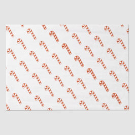 Papel Tecido - Canas de Doces com Striping Vermelh