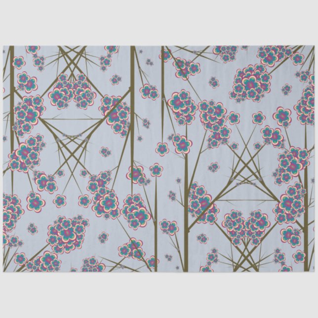 Papel Tecido Céu das Ramificações Peculiares (Frente )