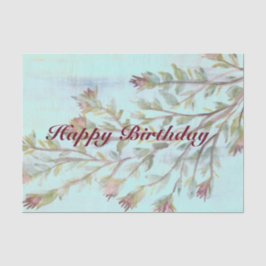 Papel Tecido Com Flor De Aquarela Em Borgonha