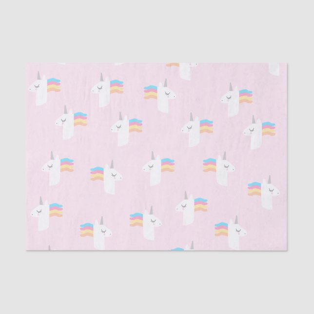 Papel Tecido Cor-de-Rosa Unicorn (Frente )