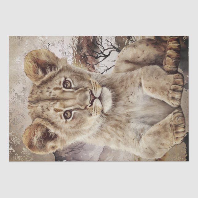 Papel Tecido Cubo Lion Cub (Frente )