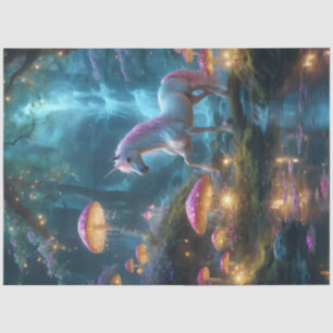 Papel Tecido da Floresta Unicórica