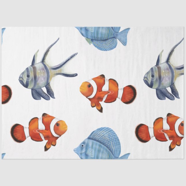 Papel Tecido da Série Marine Life Design 25 (Frente )