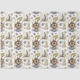 Papel Tecido da Série Vida Marinha Design 11
