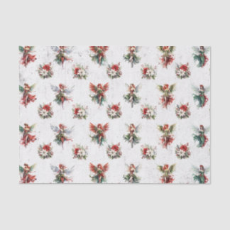 Papel Tecido das Faiarias e Poinsettias de Natal