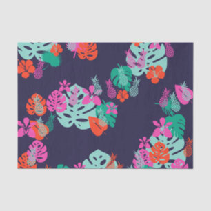 Papel Tecido de Abacaxi Azul