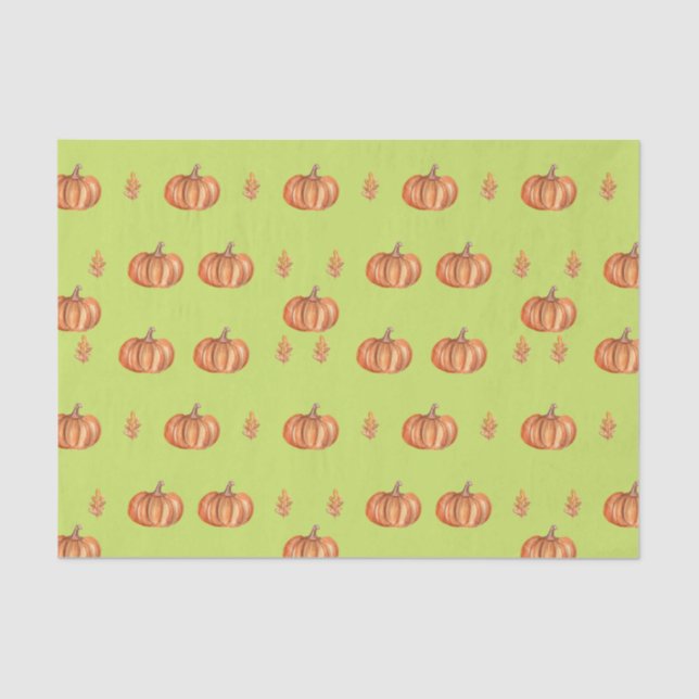 Papel Tecido de Abóbora de Queda de Halloween (Frente )