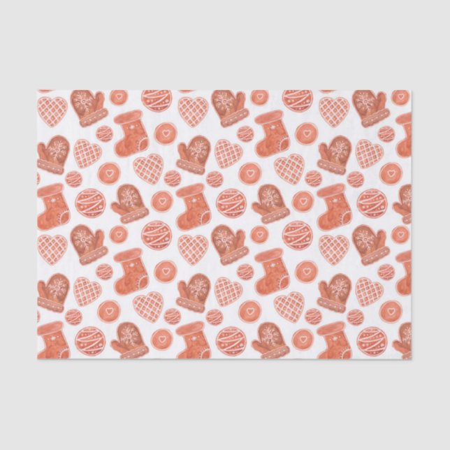 Papel Tecido de Biscoitos de Natal (Frente )