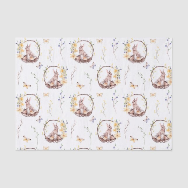 Papel Tecido de Coelho da Páscoa (Frente )