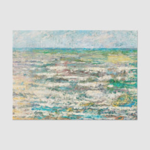 Papel Tecido de Decoagem Oceano Multicolor Azul