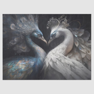 Papel Tecido de Decoupage de Aquamarina e Pérolas