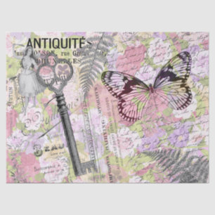 Papel Tecido de Decoupage de Chave de Borda