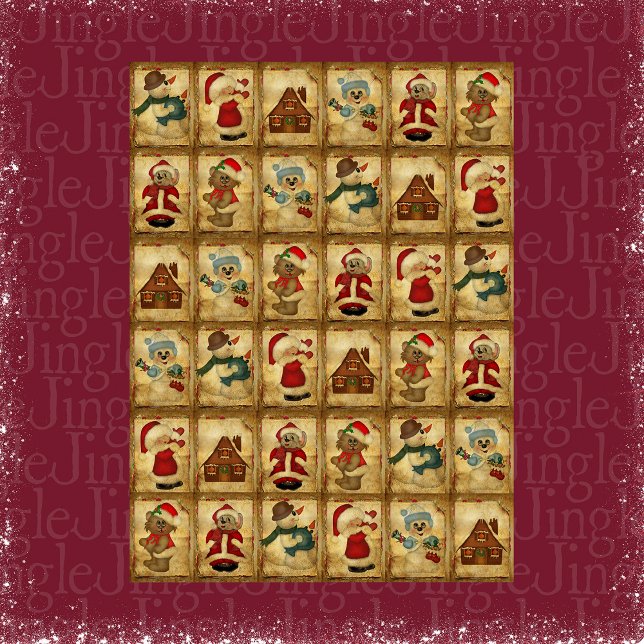 Papel Tecido de Decoupage de Natal Bonito (Criador carregado)