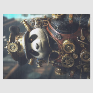 Papel Tecido de Decoupage de Panda Steampunk