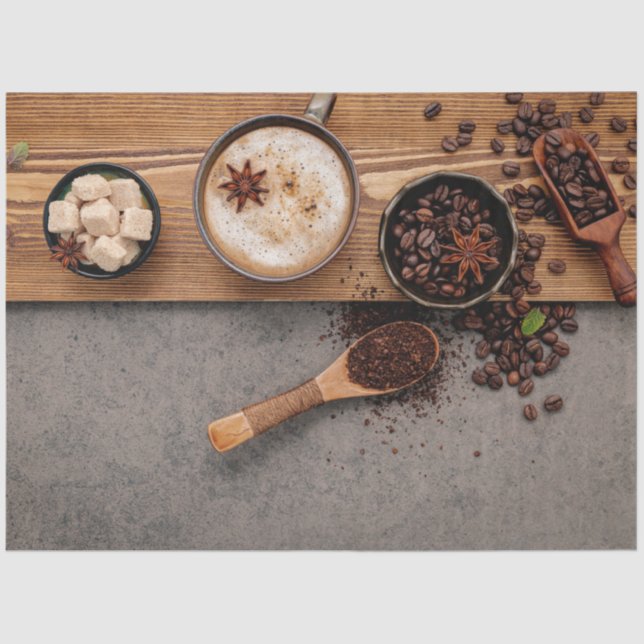 Papel Tecido de Decoupage do Café (Frente )