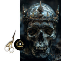 Papel Tecido de Decoupage do Skeleton Gótico