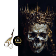 Papel Tecido de Decoupage do Skeleton Gótico