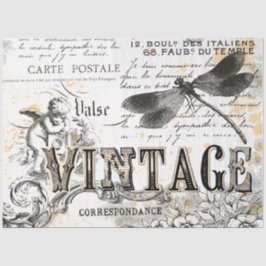 Papel Tecido de Decoupage - Dragonfly