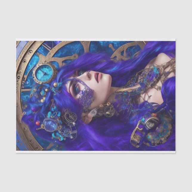 Papel Tecido de Decoupage - Steampunk Moderno (Frente )