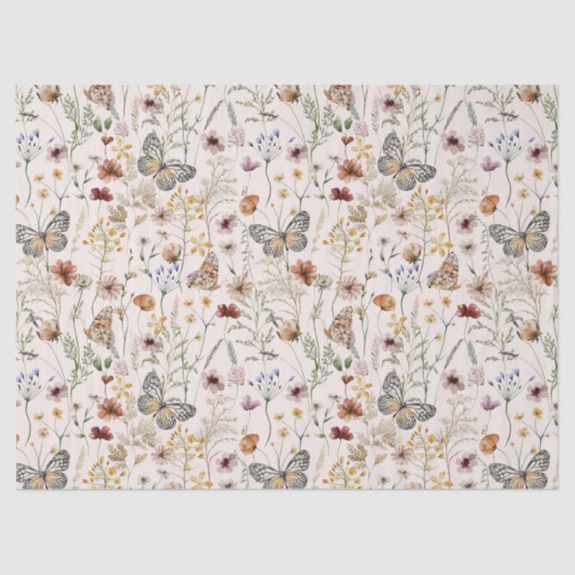 Papel Tecido de Flor Selvagem (Frente )