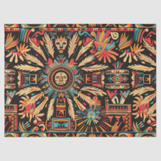 Papel Tecido de Moldagem "Aztec Dream" Ciano Vibra