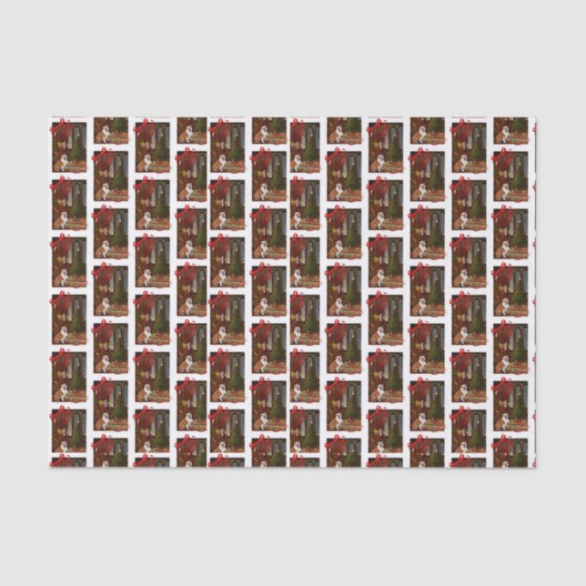 Papel Tecido de Natal Buldogue (Frente )