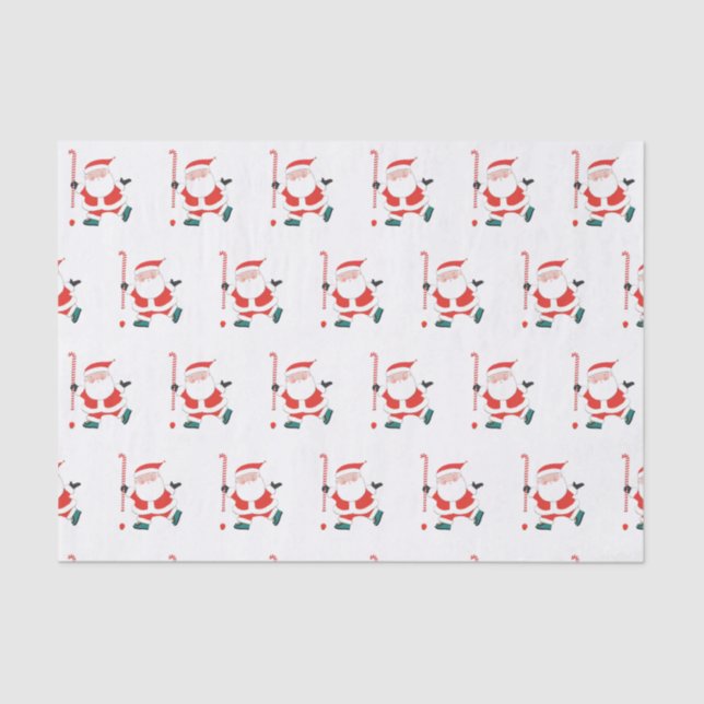Papel Tecido de Natal de Hóquei em Campo (Frente )