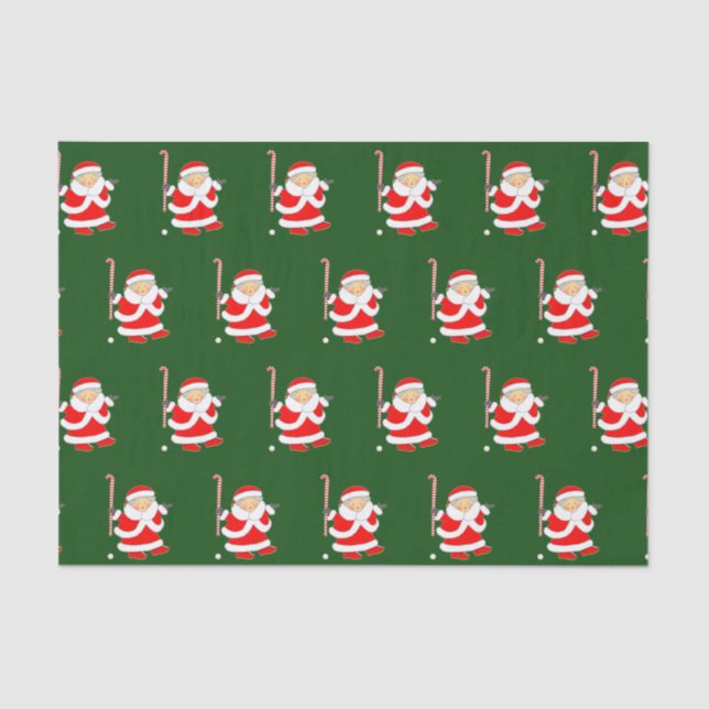 Papel Tecido de Natal de Hóquei em Campo (Frente )