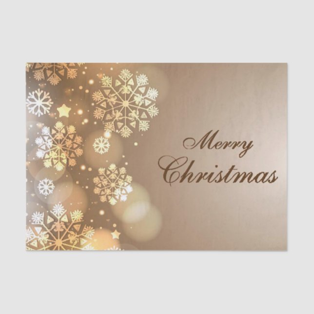 Papel Tecido de Natal/Flocos de Neve Feliz de Nata (Frente )