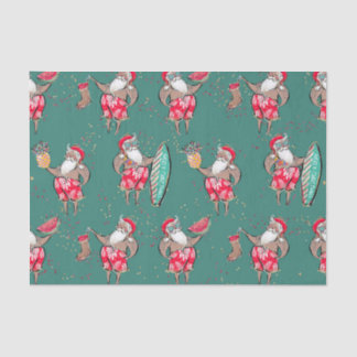 Papel Tecido de Natal sobre Férias Tropicais