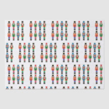 Papel Tecido de Padrão de Natal do Noz-Cracker