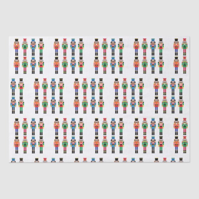 Papel Tecido de Padrão de Natal do Noz-Cracker (Frente )