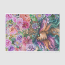 Papel Tecido de Sonhos Florais Steampunk