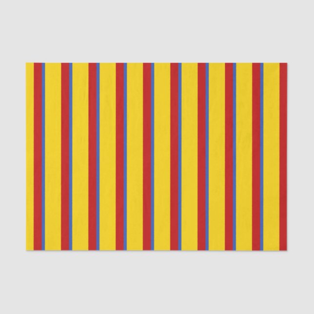 Papel Tecido de Stripes Vermelhas Foguetes (Frente )